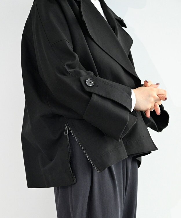 FORFORMO Deformation Wide Trench Coat デフォメーションワイドトレンチコート ブラック