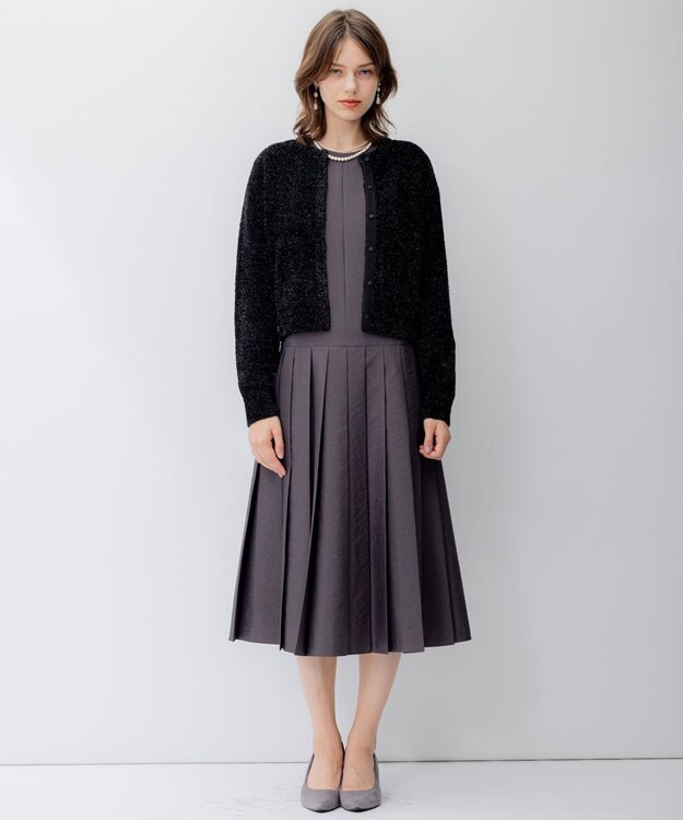 23区 S 【APPLAUDIR】ファンシーボレロ ニットカーディガン ブラック系
