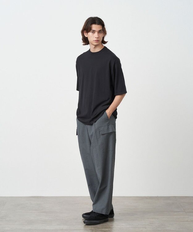 ATON FRESCA KNIT | ハーフスリーブプルオーバー - UNISEX BLACK