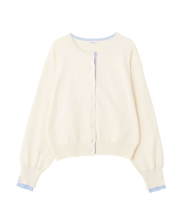 earth music&ecology 【予約】カラーコンビニットカーディガン アイボリー