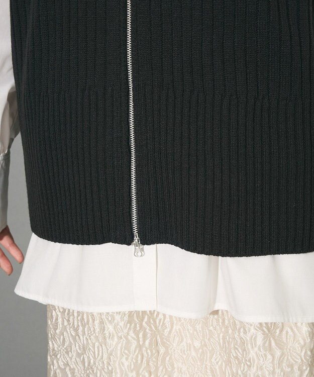 Green Parks フロントジップベスト Black