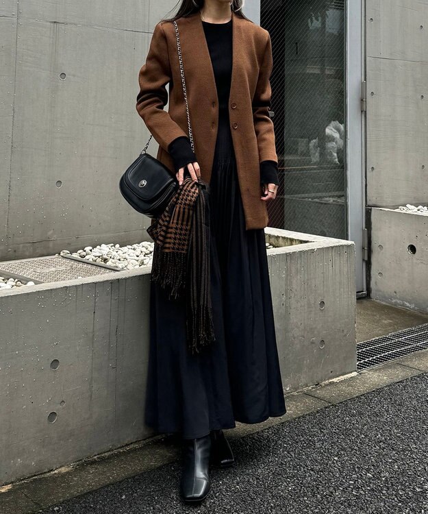 ICB 【洗える】シャイニースムースジャケット コーヒー系