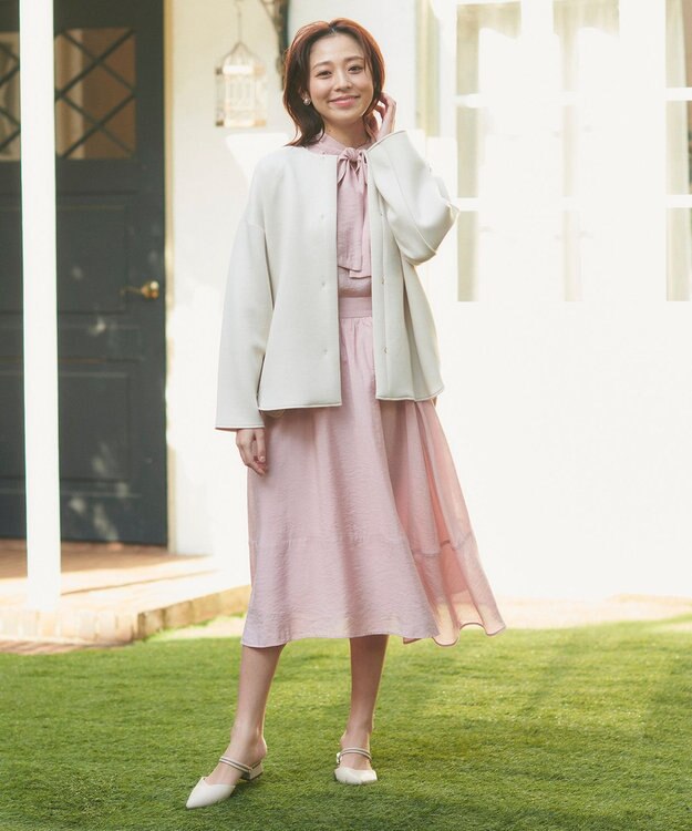 Feroux 【洗える】ダンボール アウター アイボリー系