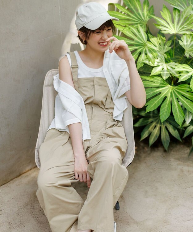 ANY L 【南明奈さんコラボ】撥水サロペット サンド