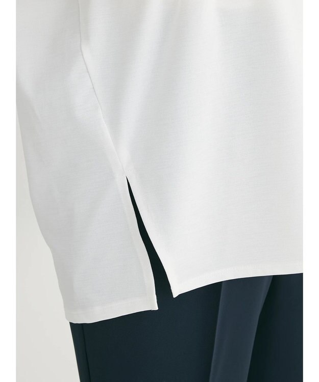 Green Parks バー付き７分袖ブラウソー Off White