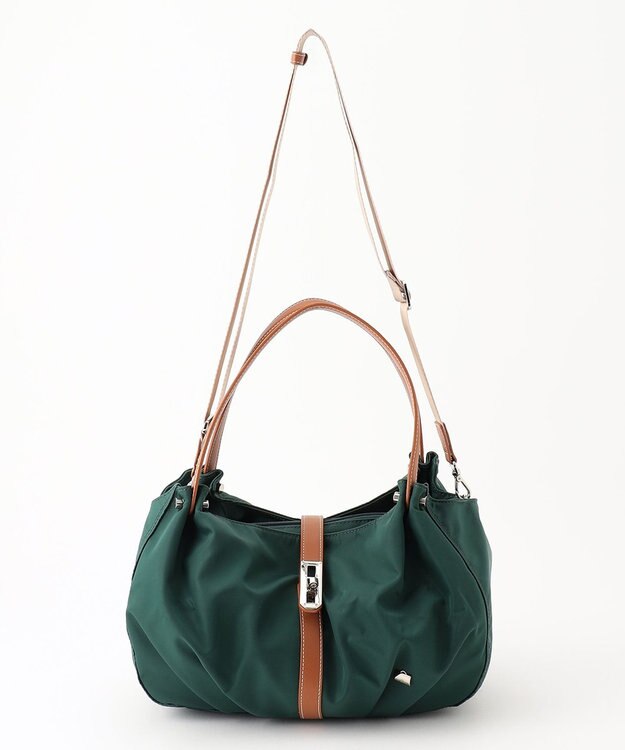 LA BAGAGERIE タックラウンド2WAYバッグ ダークグリーン