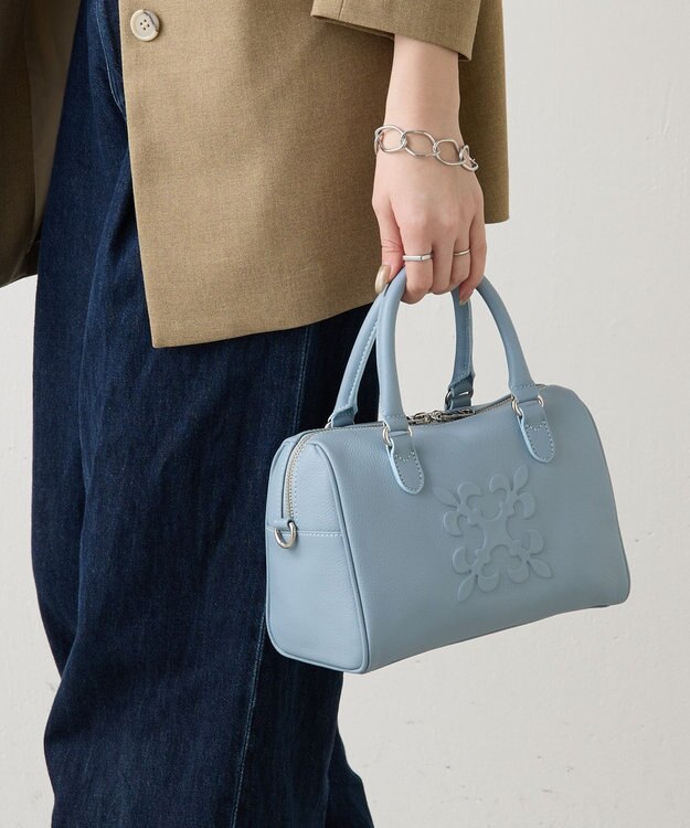 russet 《composition》レザー2WAYミニボストンバッグ(CE-1684) L.Blue