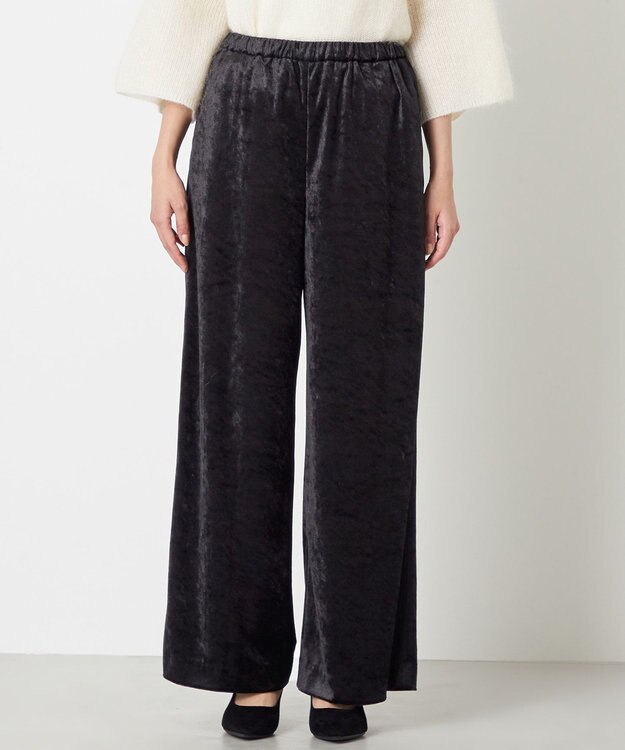 NAVE 【ReNAVE】クラッシュベロア パンツ ブラック系