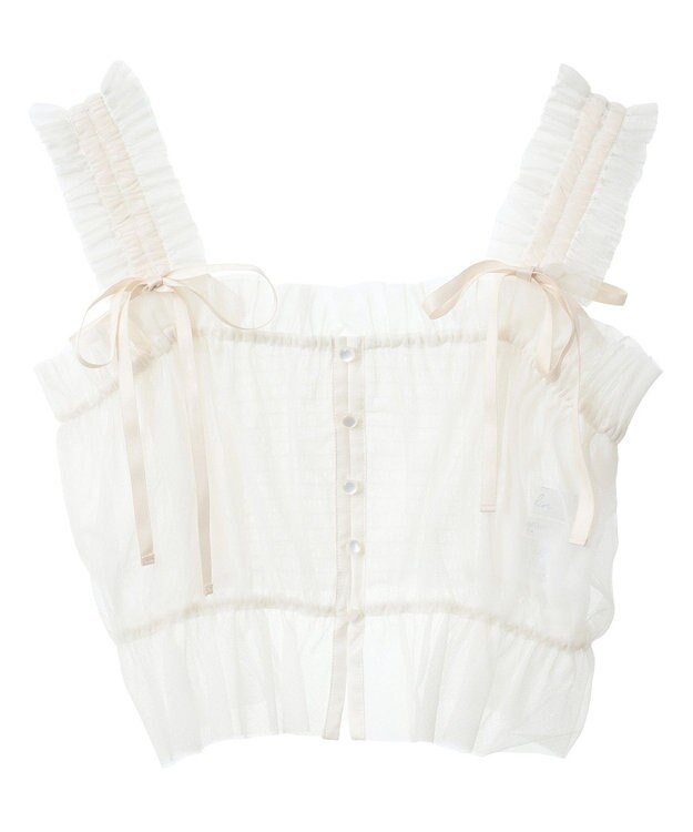 Green Parks ｄａｚｚｌｉｎ　チュールビスチェ Off White