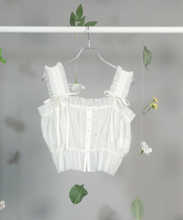 Green Parks ｄａｚｚｌｉｎ　チュールビスチェ Off White