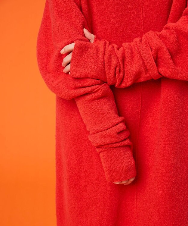 BEIGE， 【洗える】BERTAINA /  コットンアームウォーマー Red Orange