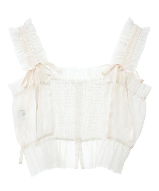 Green Parks ｄａｚｚｌｉｎ　チュールビスチェ Off White