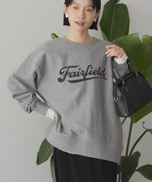 AMERICAN HOLIC Fairfield フロッキースウェットプルオーバー Light Gray Mixture