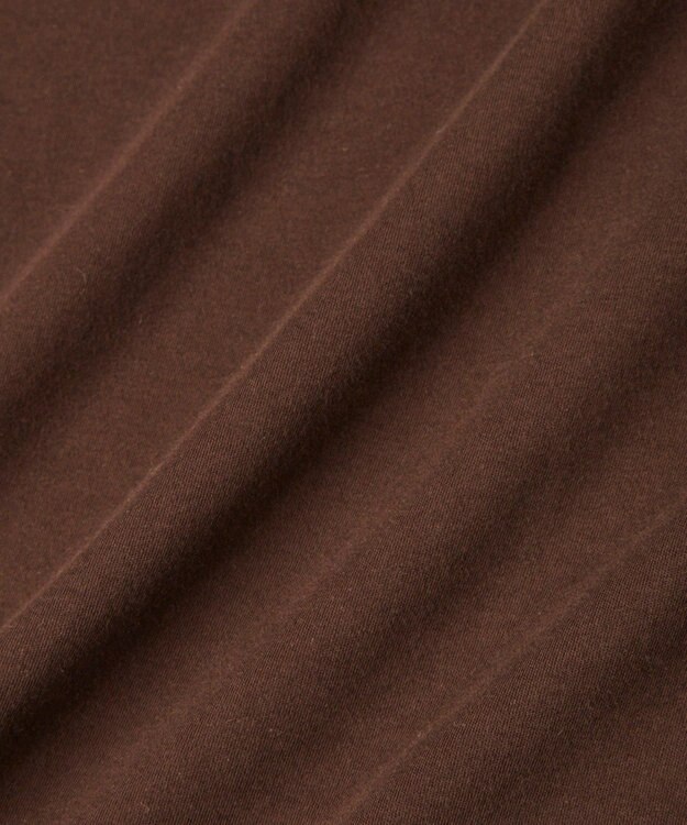 TOQUE 25SS新作〈大草直子さんアドバイザー〉スーピマコットンスムースフレンチノースリーブトップス ブラウン