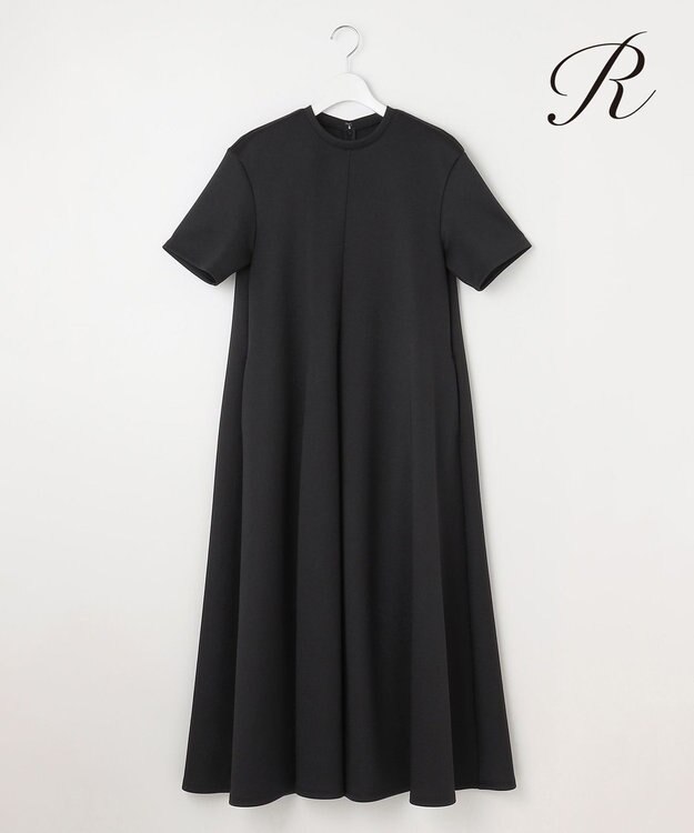 23区 L 【R(アール)】スキューバ フレアワンピース ブラック系