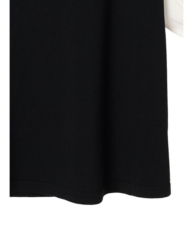 Green Parks ベスト風ドッキングニットプルオーバー Black