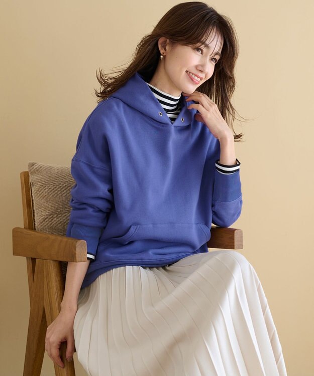 ANY 【8色展開・洗濯機可】春めきカラフルパーカー ロイヤルブルー