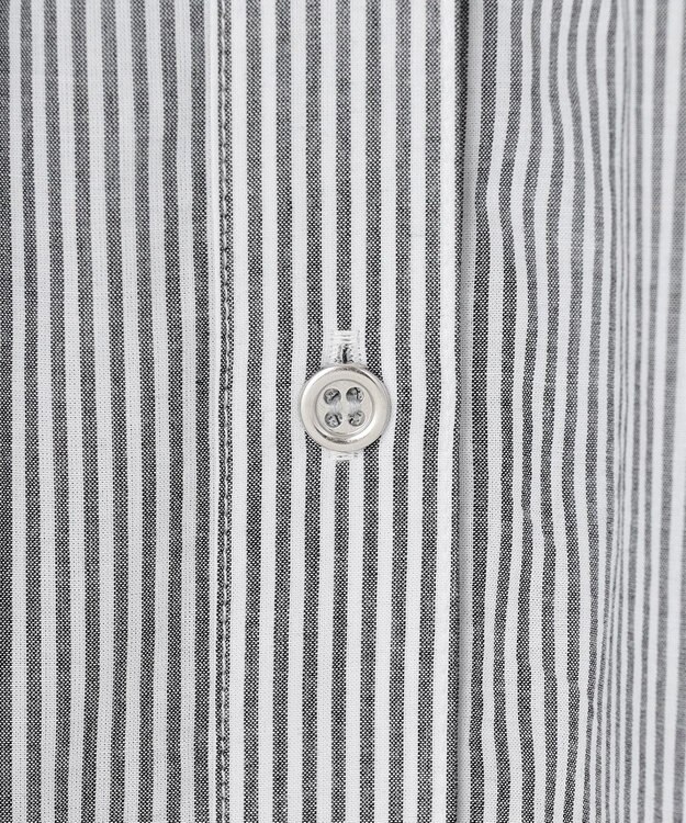 ANY コットンエアーウォッシュ5分袖シャツ ストライプ