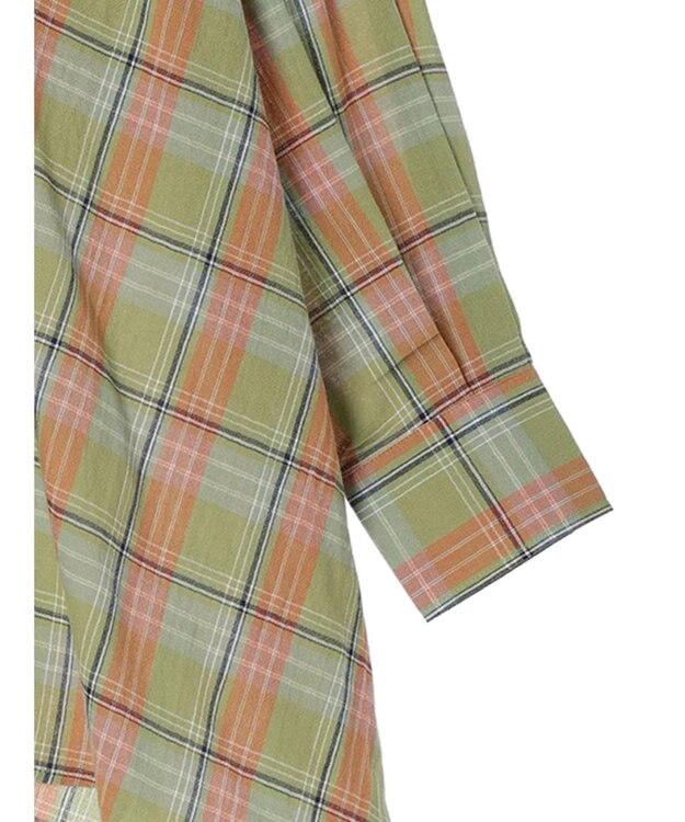 Green Parks チェック柄シャツチュニック Green