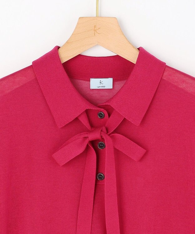 組曲 S 【先行予約】シアーポロ ニット チェリーローズ系