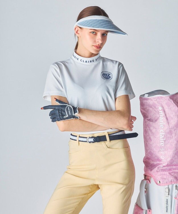 FILA GOLF／marie claire 【Marie claire sports】半袖モックネックシャツ ホワイト