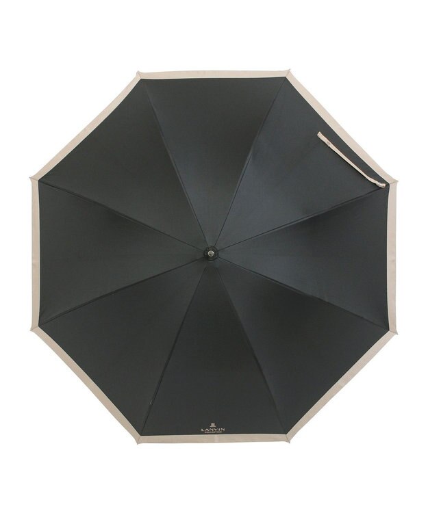 MOONBAT 【遮光/晴雨兼用日傘】LANVIN COLLECTION (ランバン コレクション)グログランリボン バイカラー 遮熱 UV 長傘 ブラック