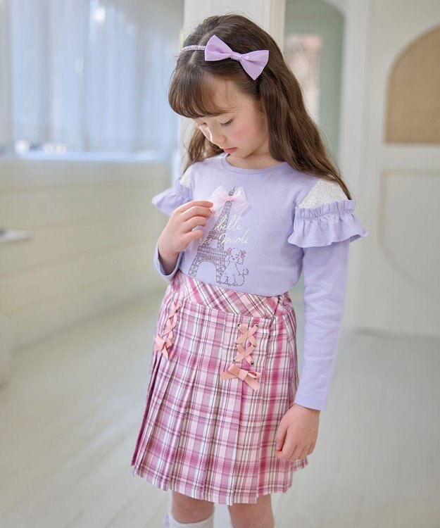 ANY KIDS フレンチモチーフ 長袖 Tシャツ サックスブルー