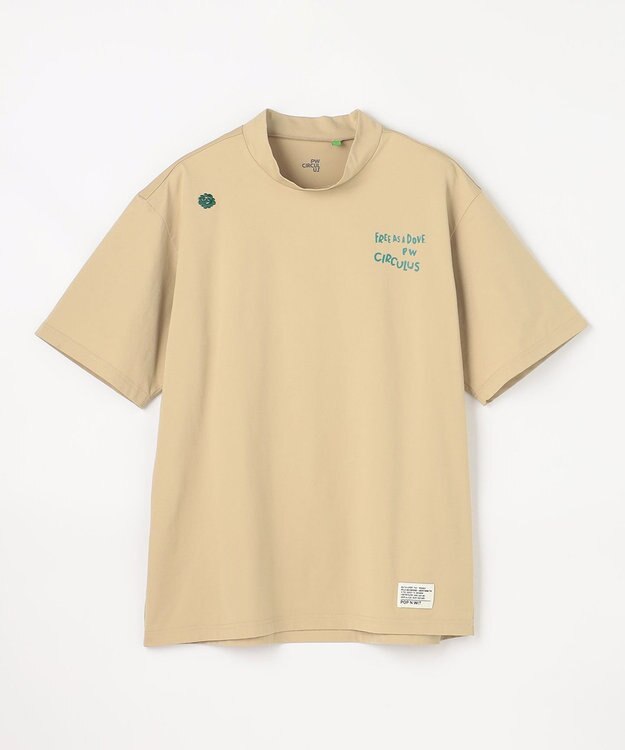 PW CIRCULUS 【MEN】DOVE グラフィックモックT ゴルフ ベージュ系