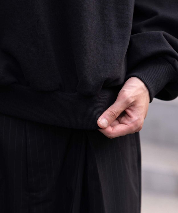 WEGO 【ユニセックス着用ITEM】バルーンクロップドプルオーバー ブラック