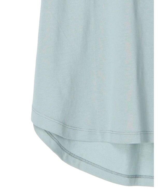 CRAFT STANDARD BOUTIQUE シルケット天竺　ロゴＰＴ裾ラウンドチュニックＳ／Ｓ Blue