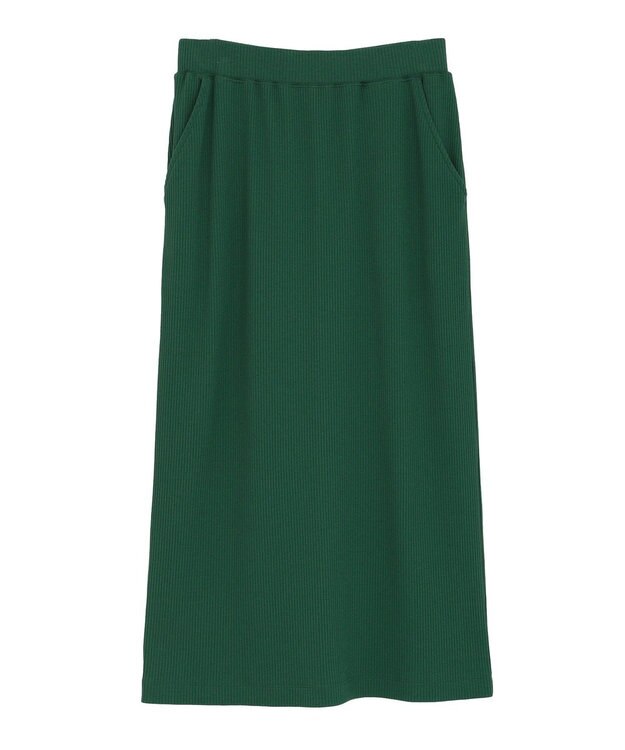 AMERICAN HOLIC 針抜きリブナロースカート Dark Green