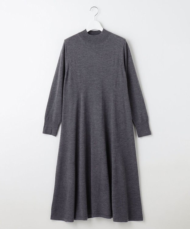 J.PRESS LADIES S 【洗える】EASY WOOL ニット ワンピース ライトグレー系