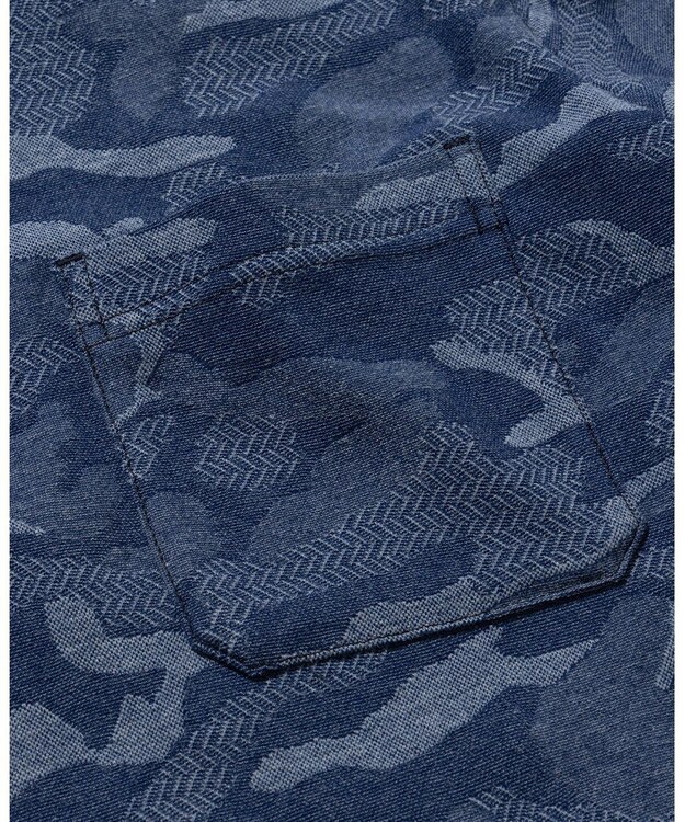 JOSEPH ABBOUD MOUNTAIN 【吸水速乾・男女兼用】カモフラジャガードポロシャツ ブルー系7