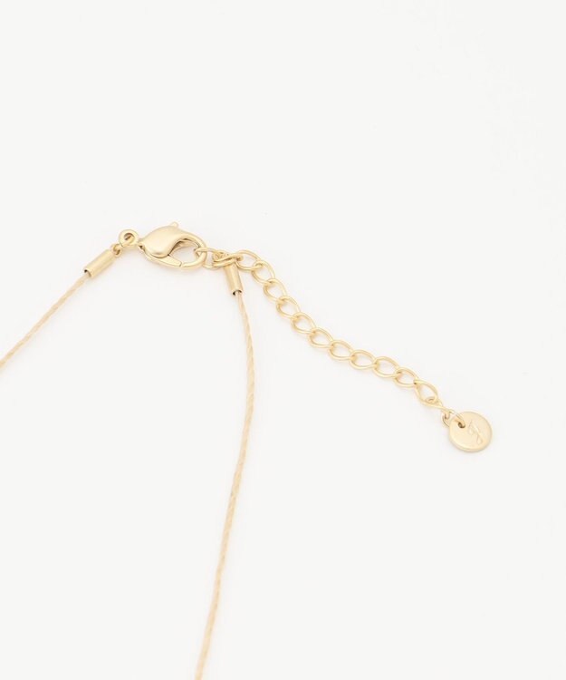 自由区 【カタログ掲載】ストーンメタルプレートコード ネックレス ゴールド系