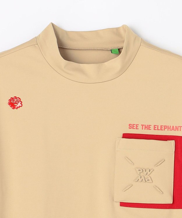 PW CIRCULUS 【WOMEN】ポケットモックネック ゴルフウェア レディース ベージュ系