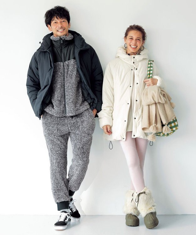 UNFILO 【撥水】ウール混リバー ジレ ベージュ系