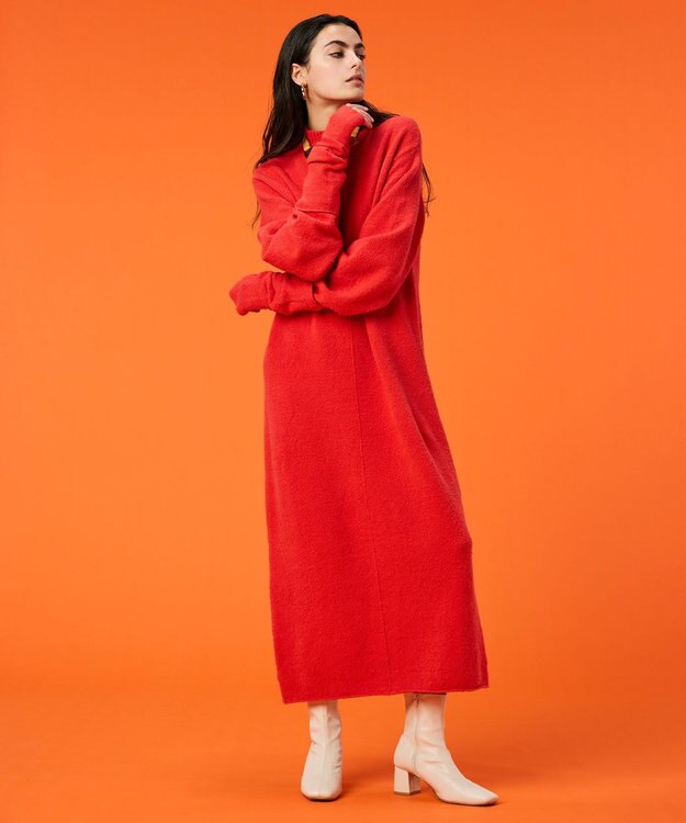 BEIGE， 【洗える】BERTAINA /  コットンアームウォーマー Red Orange