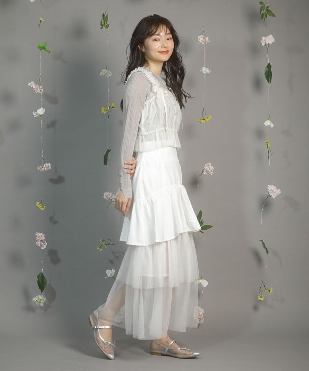 Green Parks ｄａｚｚｌｉｎ　チュールビスチェ Off White