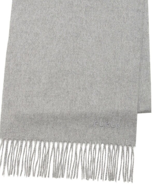 MOONBAT 【洗えるカシミヤ】FURLA カシミヤ100%無地マフラー／幅30cm グレー