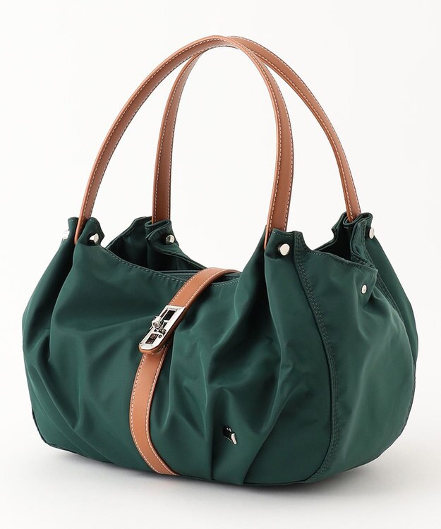 LA BAGAGERIE タックラウンド2WAYバッグ ダークグリーン