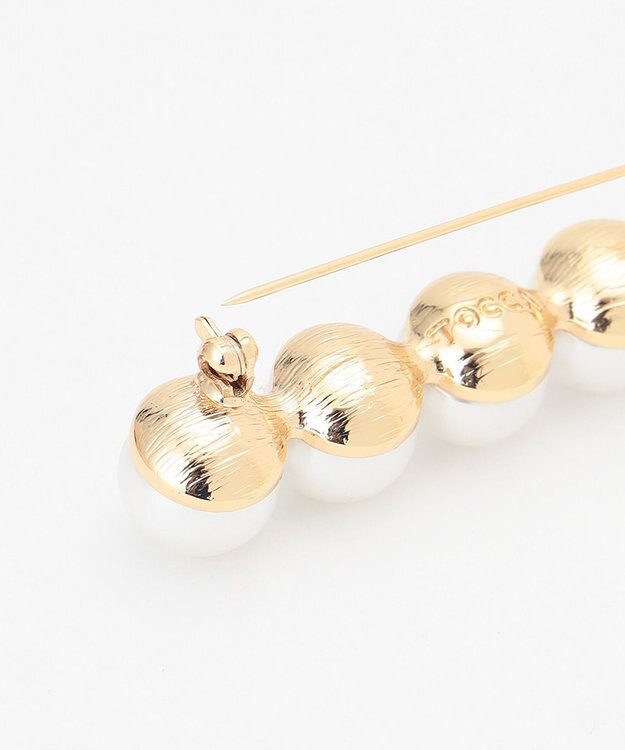 TOCCA 【紫外線90%カット・吸水速乾・抗菌防臭・接触冷感・洗える・サイズ調整可・ブローチ付け外し可】PEARL BROOCH CAP キャップ ベージュ系