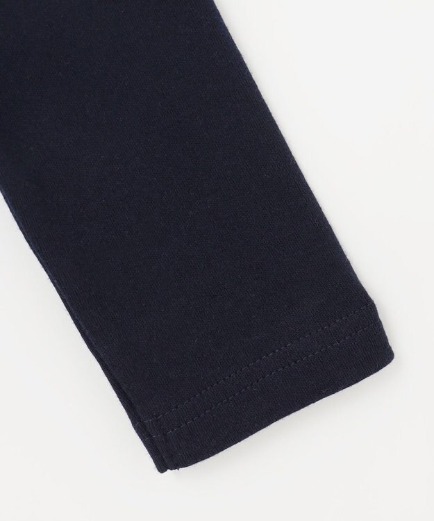 ANY KIDS 襟 刺繍 カットソー ネイビー