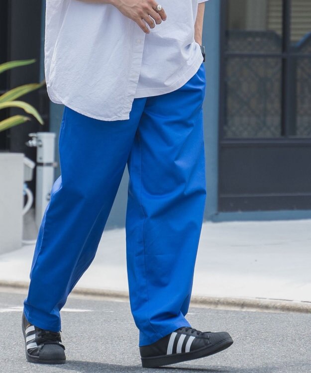 WEGO 【ユニセックス着用ITEM/ウエストゴム/手洗い可】シェフパンツ ブルー