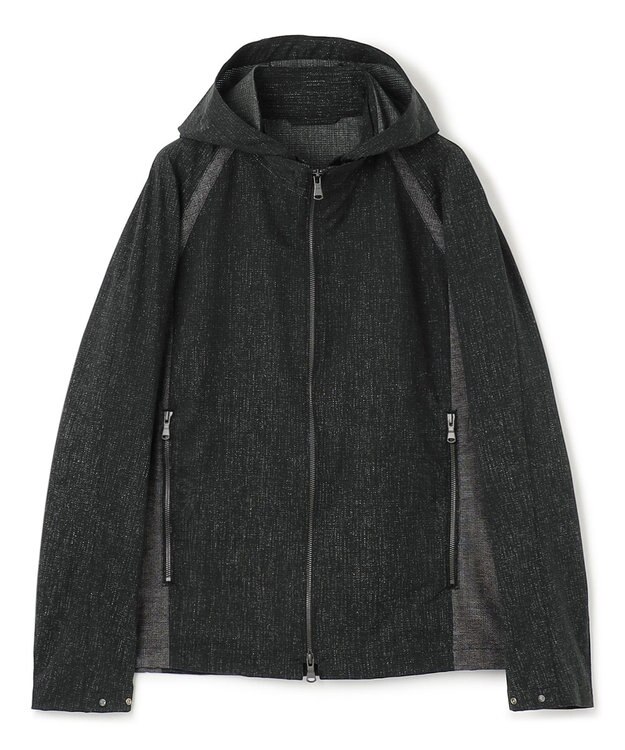JOSEPH HOMME クールドッツストレッチ　フードブルゾン ブラック系