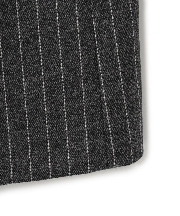 ICB シックツイードストライプ  テーラードジャケット チャコール系