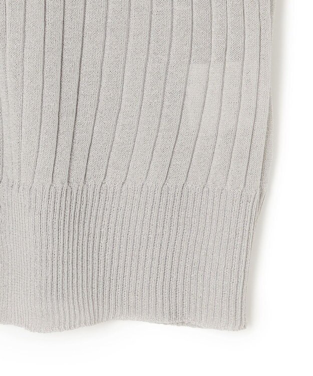 J.PRESS YORK STREET 【WOMEN】シアワイド リブカーディガン ライトグレー系