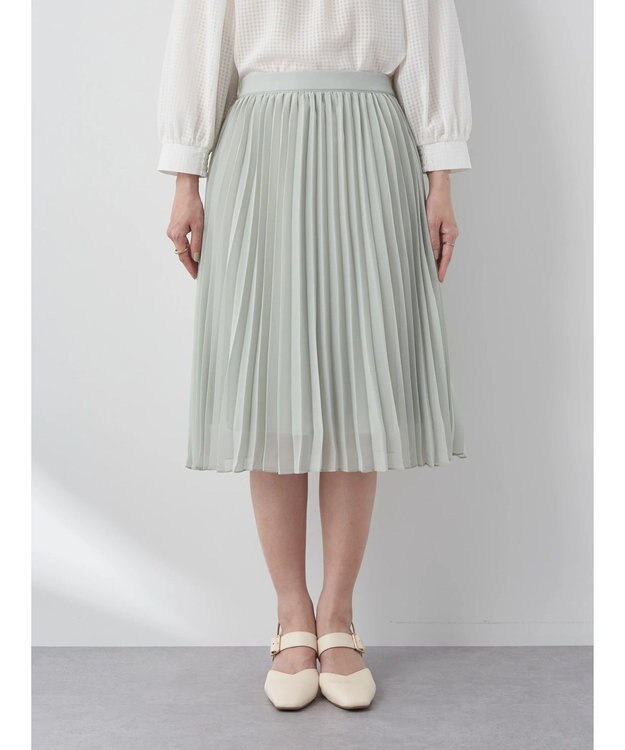 earth music&ecology すきな丈プリーツスカート Mint