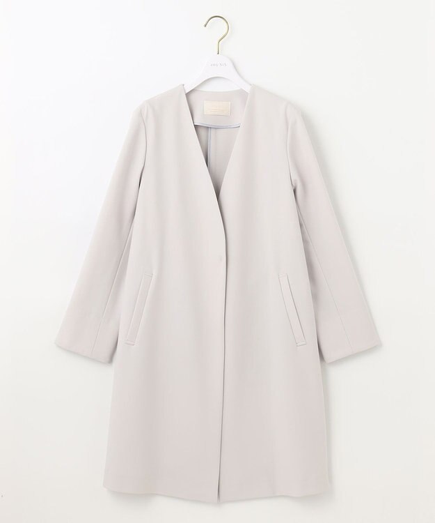 ANY SIS カラーレスライト コート ライトグレー