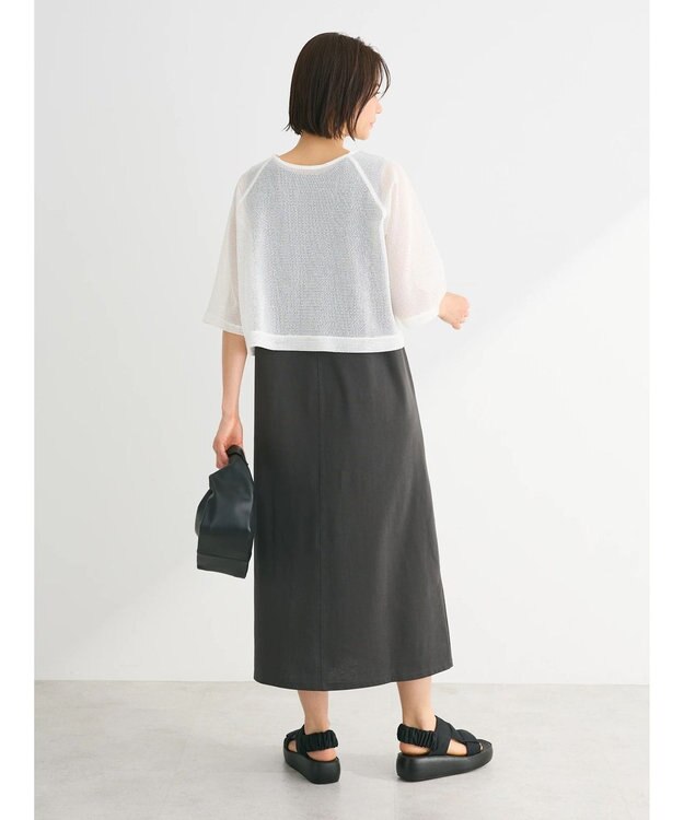 Green Parks ＳＥＴ２点　メッシュ＋ノースリーブワンピース Off White