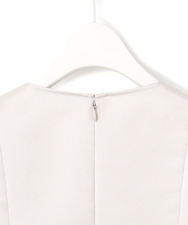 ICB L 【洗える】ミリオーネダンボールニット ペプラムブラウス トープ系